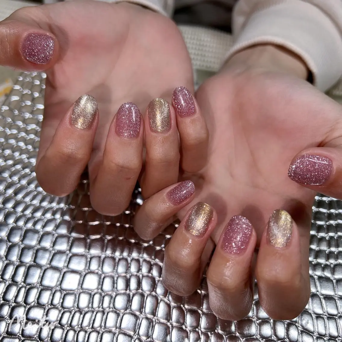 ネイル フラッシュネイル キラキラネイル マグネットネイル 林 ✨syousyouのネイルデザイン