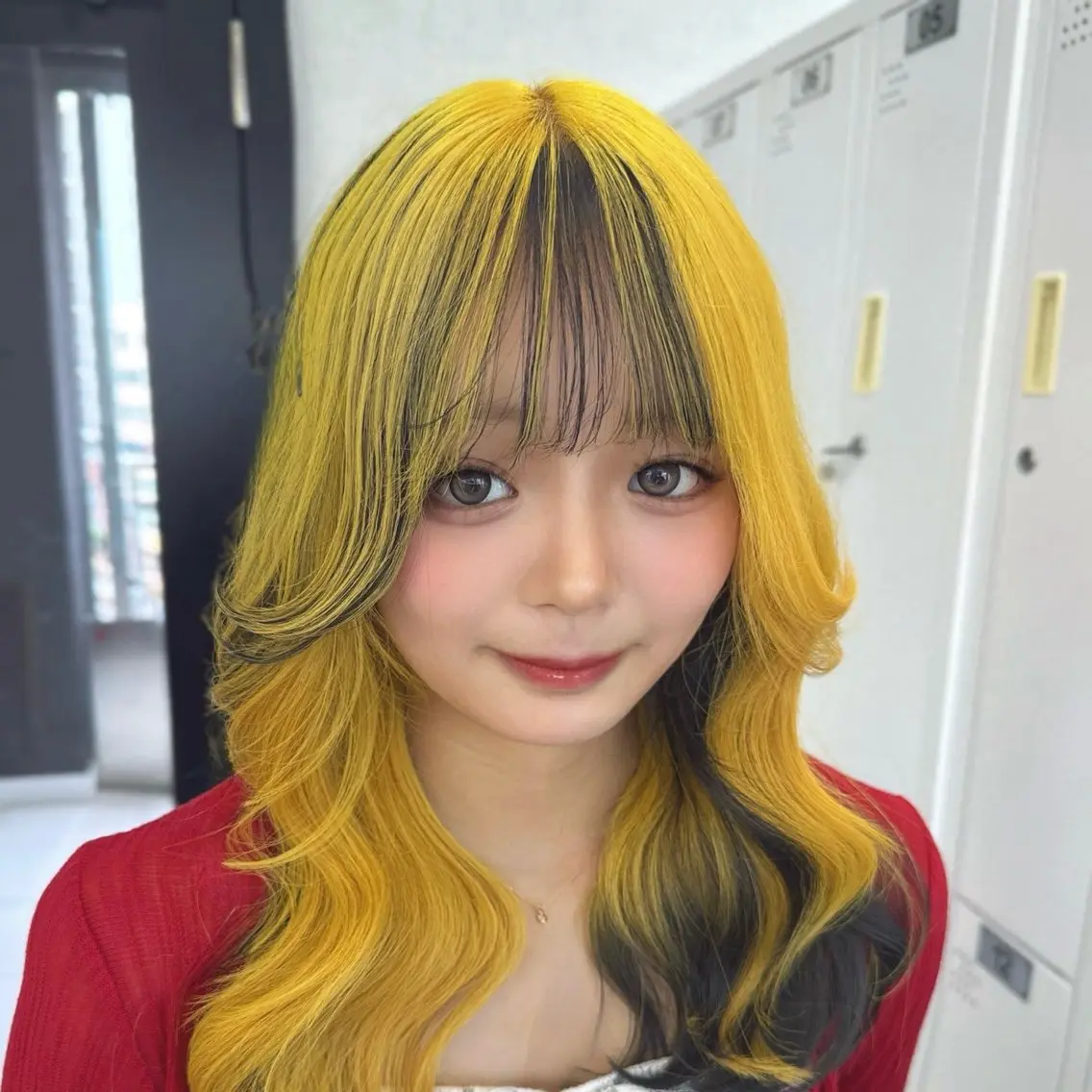 ミディアム ヘアカラー 透明感•ハイトーン /🪽ゆずほ🪽のヘアスタイル