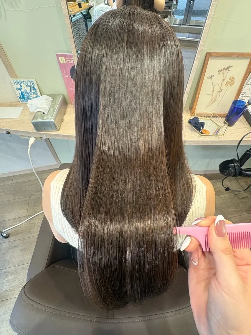 ロング カラー 髪質改善 🤍ちなつ /髪質改善ヘアエステのヘアスタイル