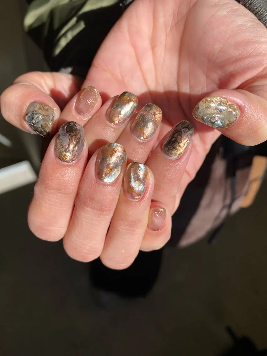 ネイル ジェルネイル マグネットネイル 持ち込み ニュアンスネイル ワンカラーネイル ハンドネイル 草加ニュアンスネイル 🌚hersのネイルデザイン