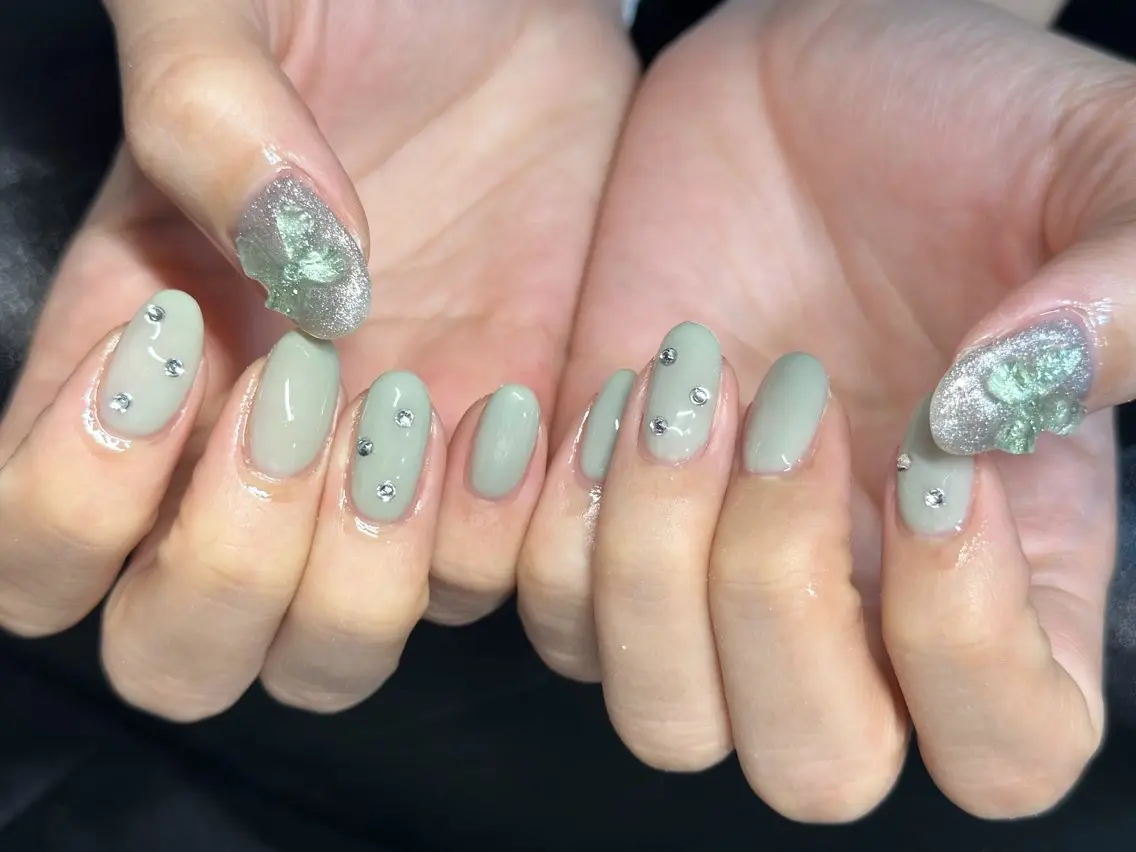 ネイル マグネットネイル Nail_ SkyBlue_Jのネイルデザイン