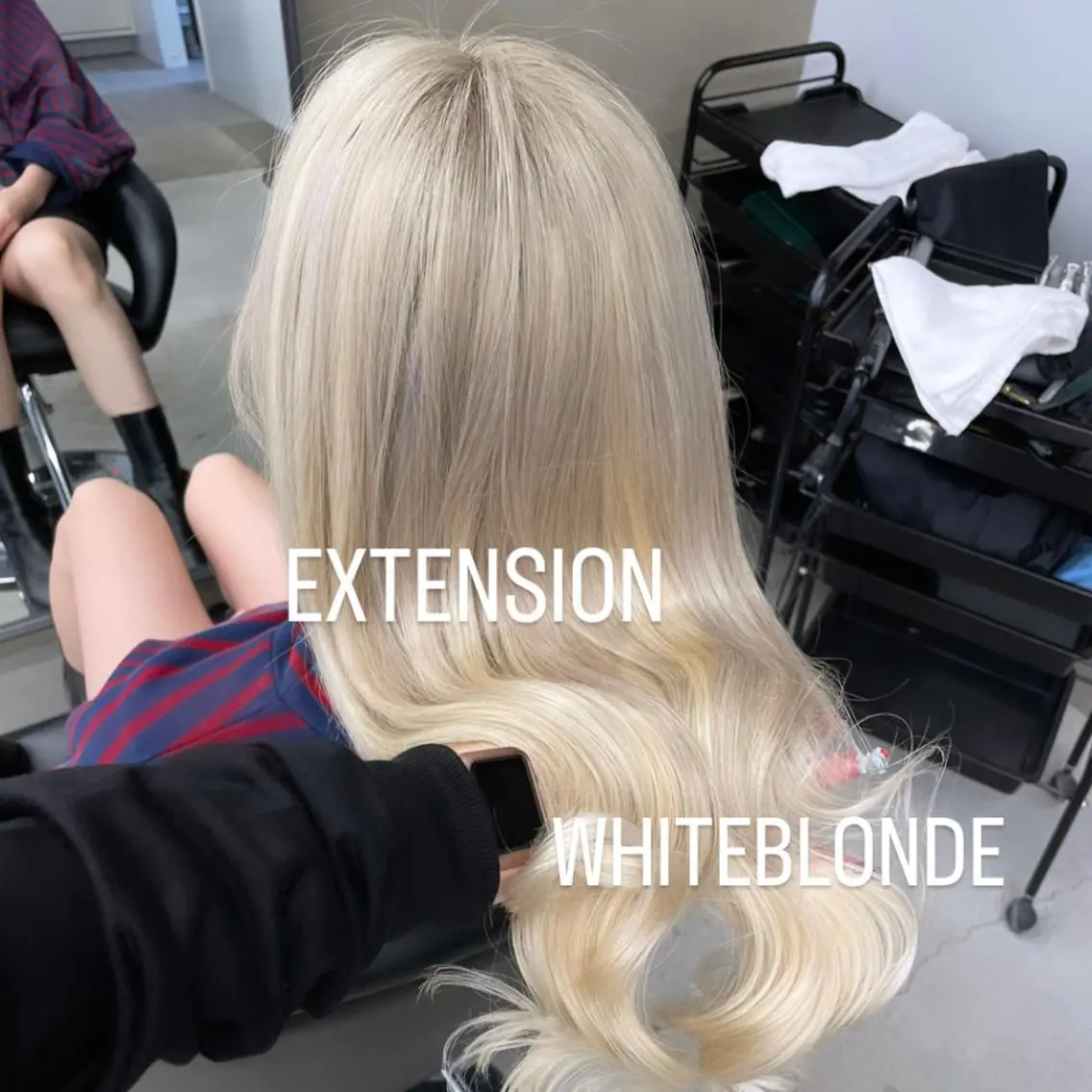 ロング エクステ エクステ🩵ブリーチ 韓国ヘア🩵KAEのヘアスタイル