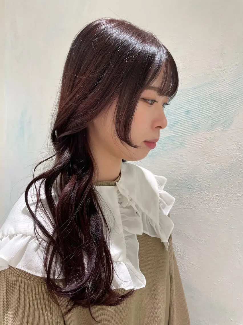 ロング カラー ヘアアレンジ 顔周りカット カット ヘアカラー トリートメント 🌟当日予約OK🌟 西野楓加のヘアスタイル