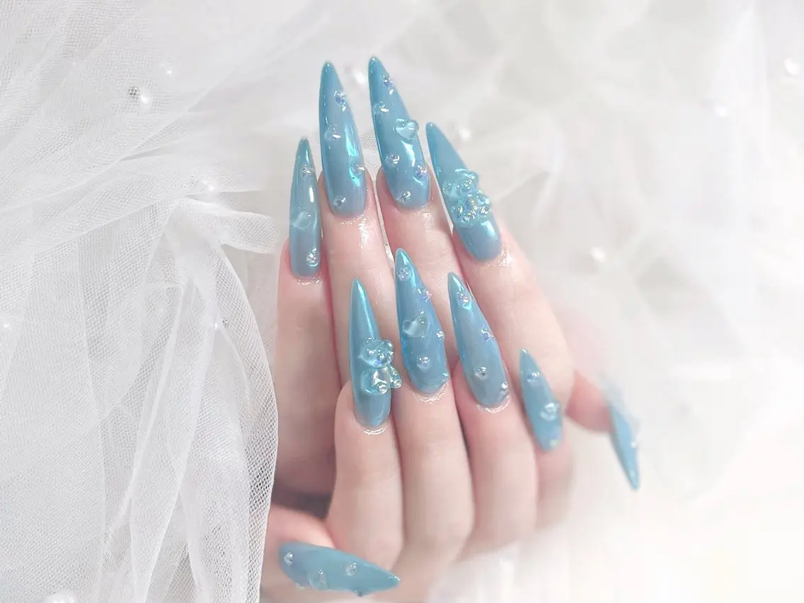 ネイル アートネイル オーロラネイル ネイルチップ ハンドネイル ちゅるんネイル ✨🎀AMIのネイルデザイン
