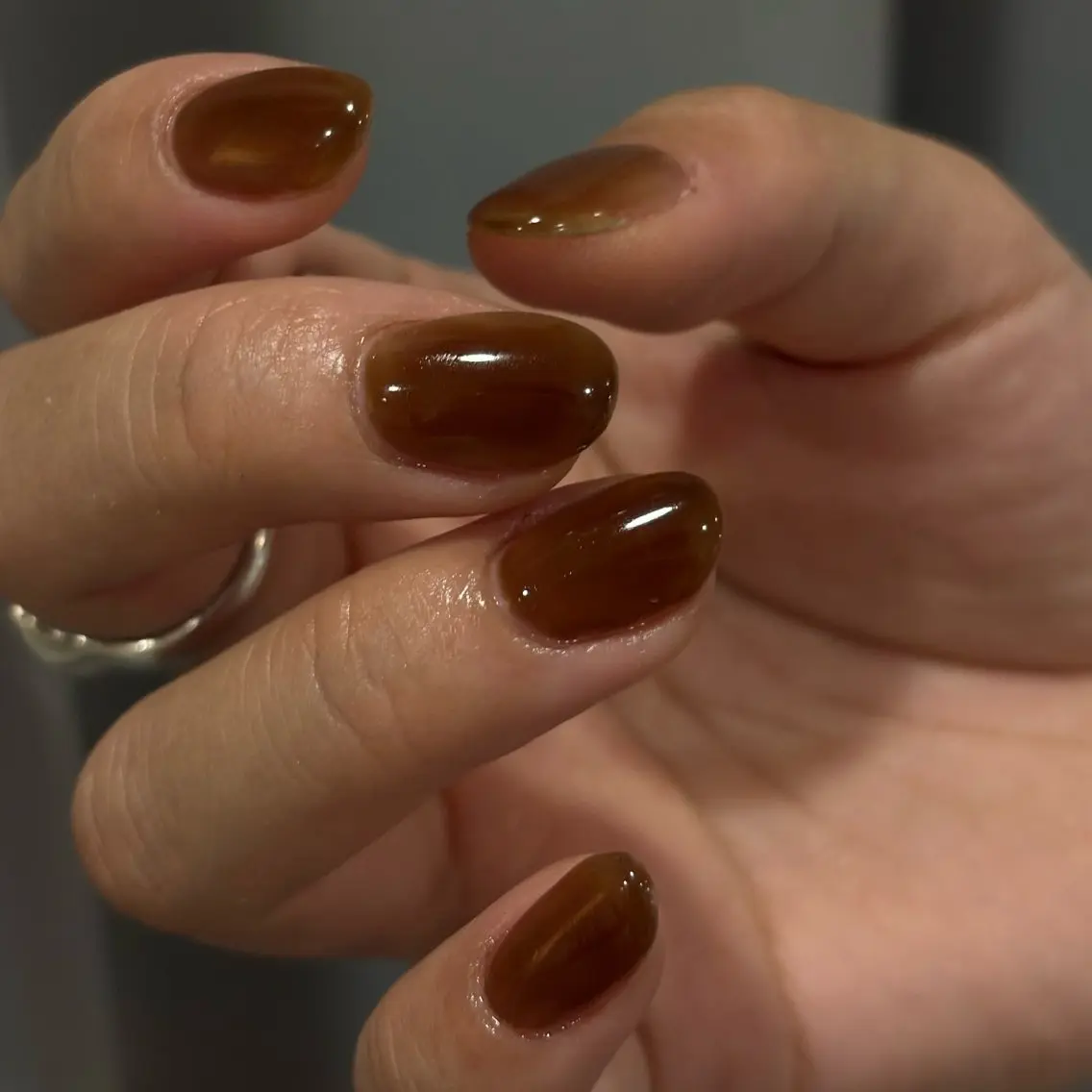 ネイル ブラウン ハンドネイル 🪻hina🪻 filonnailのネイルデザイン