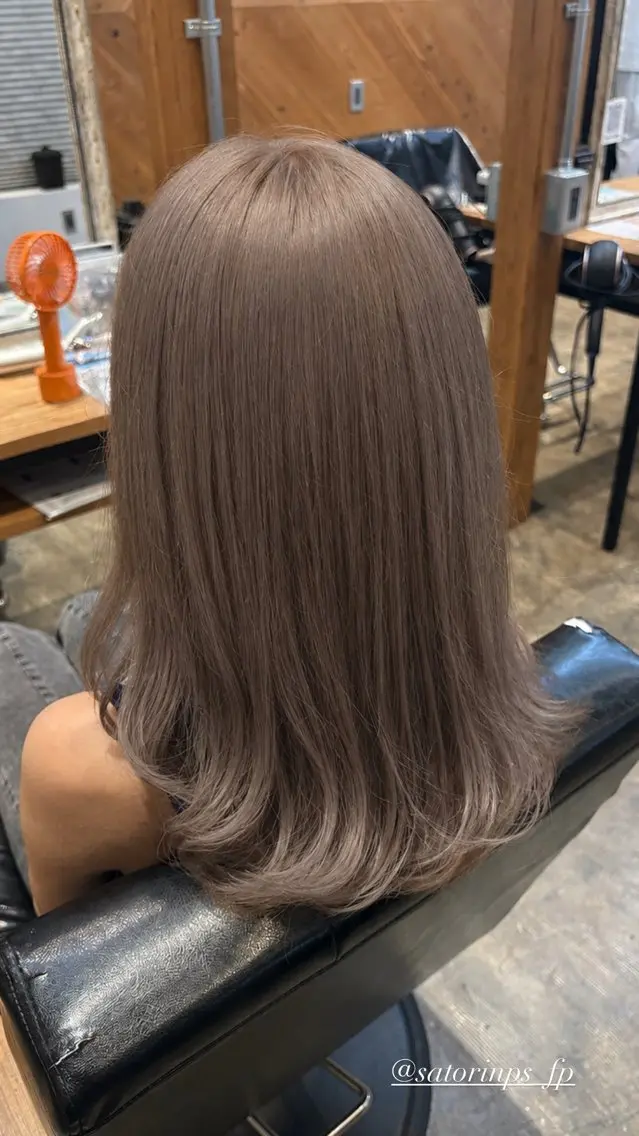 カラー ヘアカラー 韓国風特化 透明感カラー✨️凜のヘアスタイル