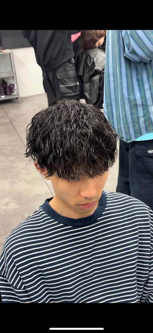 ショート パーマ メンズ カット パーマ ヘアセット お悩み解消✨/ メンズパーマ✨/直樹のヘアスタイル