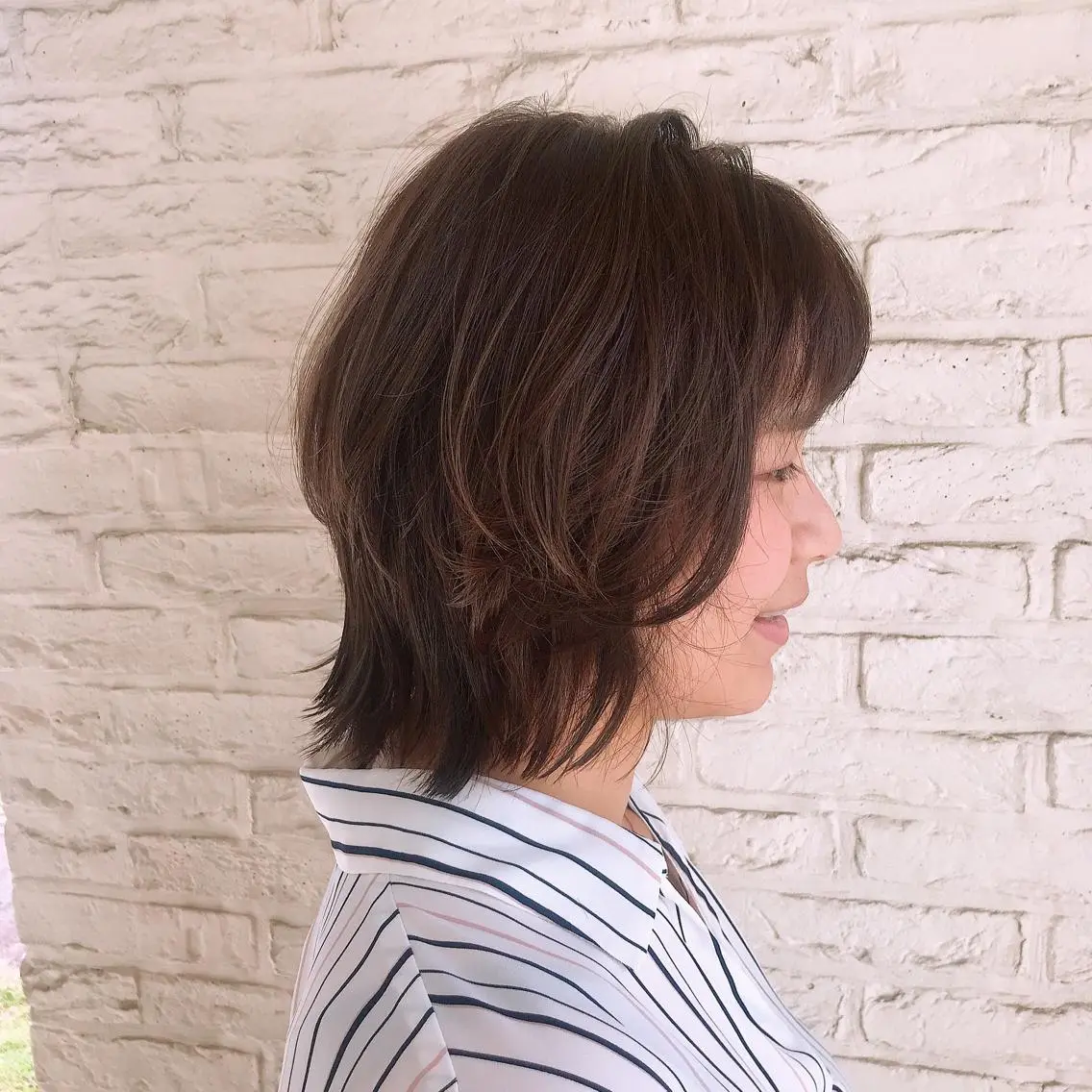 ショート カラー ショートヘア 外ハネヘア ウルフカット カット ヘアカラー 澤田 彩香のヘアスタイル