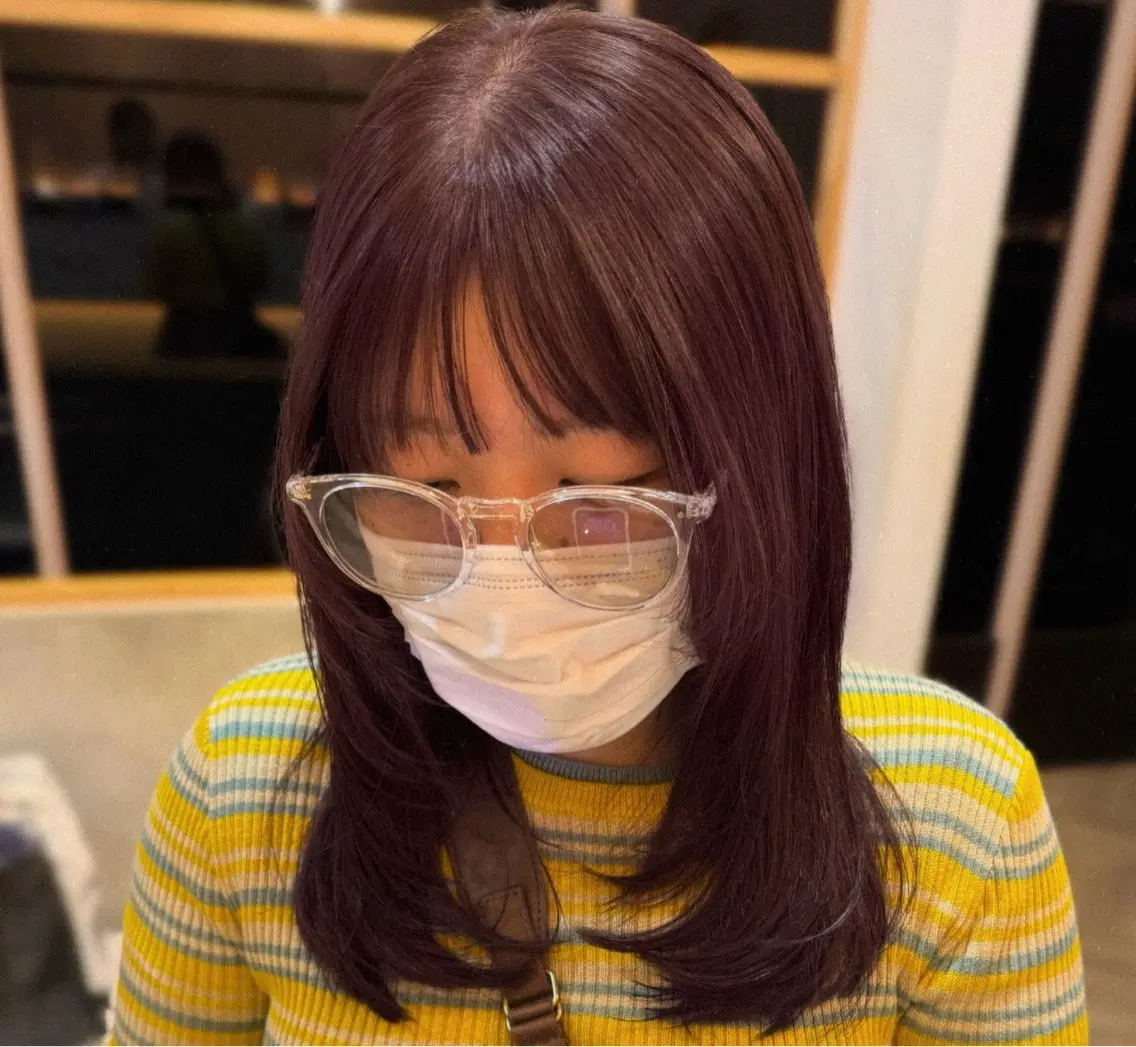 ミディアム カラー 柔らかベージュ🧤 透明感/このかのヘアスタイル