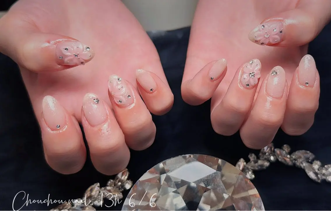 ネイル キラキラネイル マグネットネイル ぷっくりネイル 春ネイル ワンホンネイル ハンドネイル Candy Nailのネイルデザイン