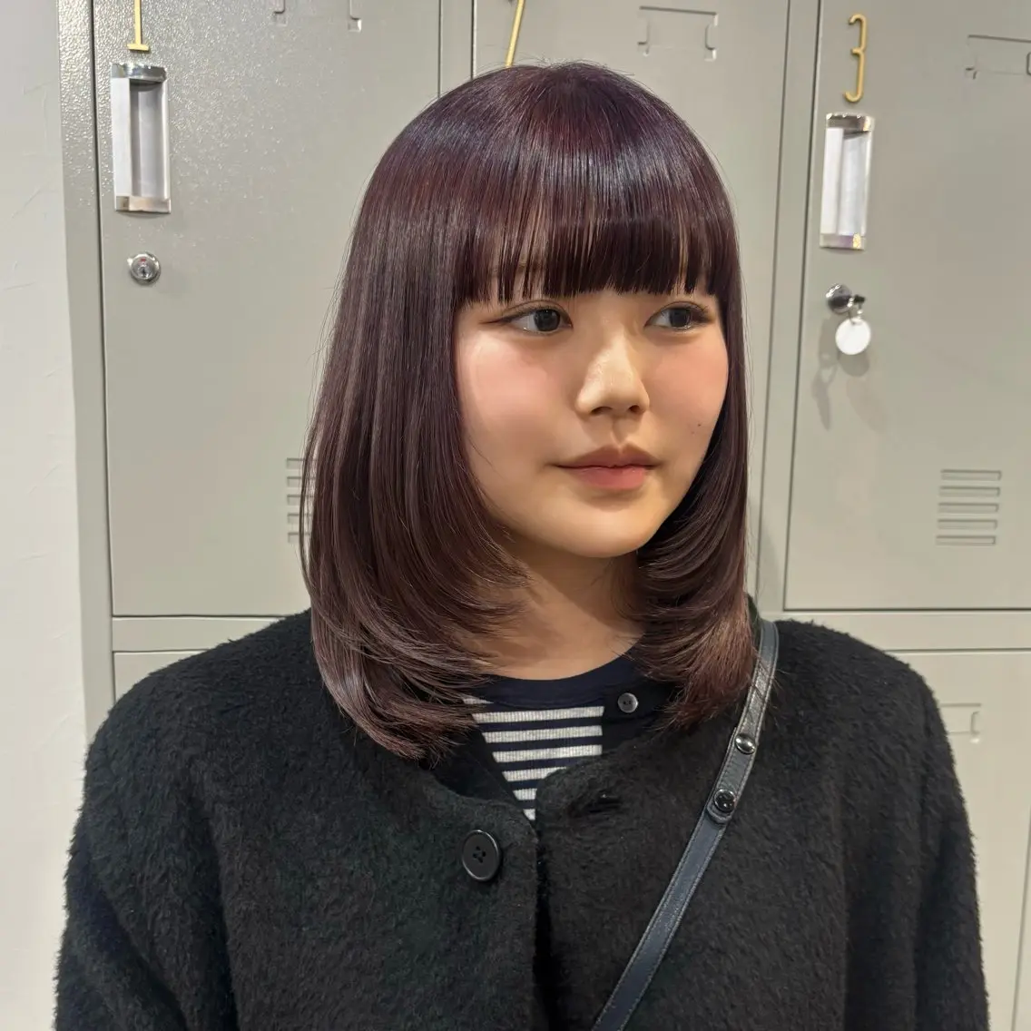 ミディアム ヘアカラー ココロ♩ハイトーン/ 暖色 大名のヘアスタイル
