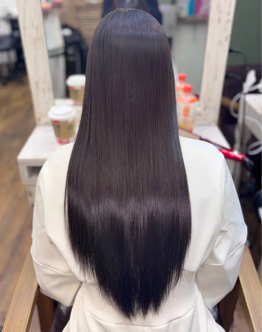 ロング カラー ブリーチ ダブルカラー インナーカラー ブリーチなしカラー 髪質改善 💗髪質改善💗艶髪 韓国ヘア💗こころのヘアスタイル