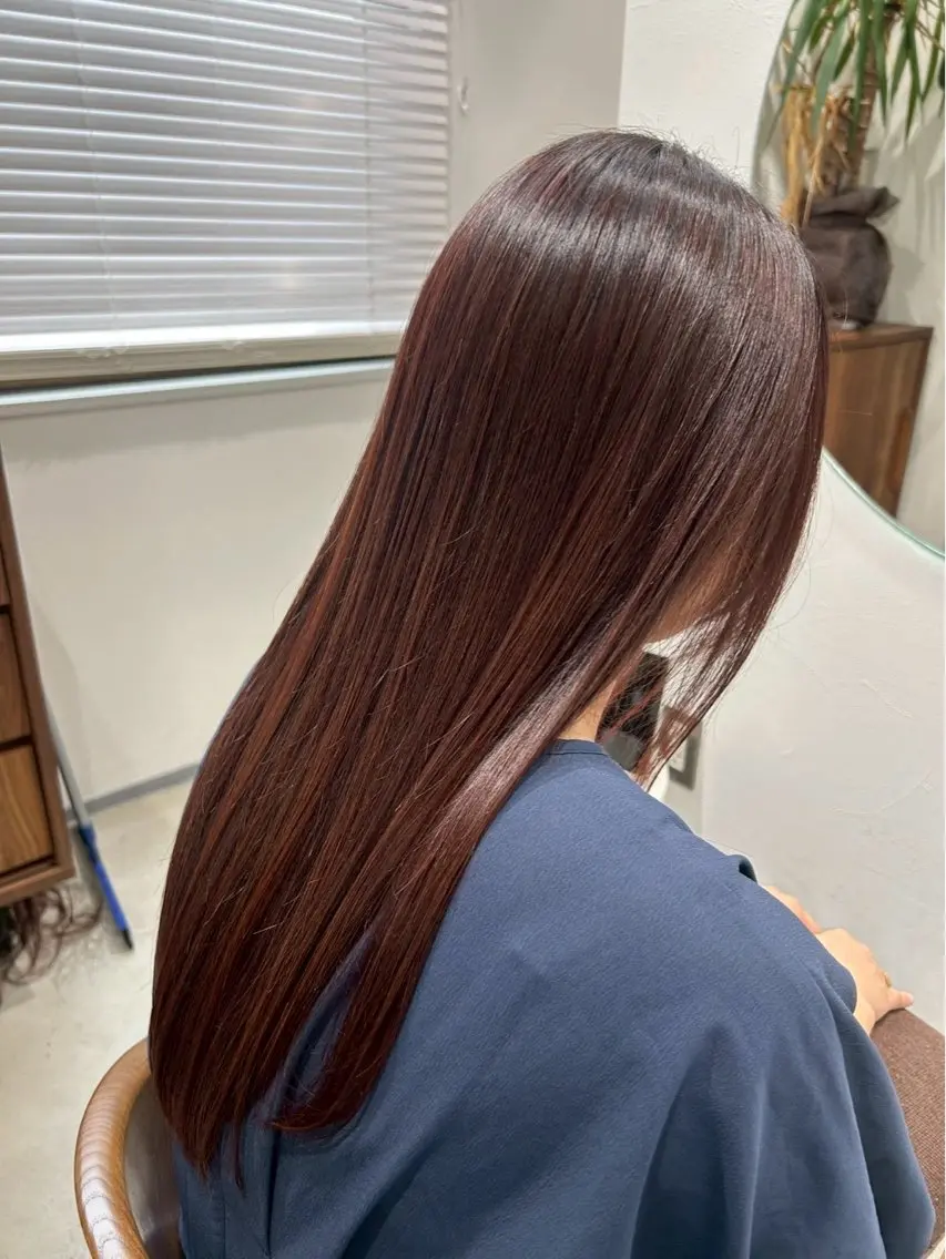 ロング カラー ブラウンカラー マロンブラウン ヘアカラー 【立川徒歩3分‼️】 モデル募集✨YUTAのヘアスタイル
