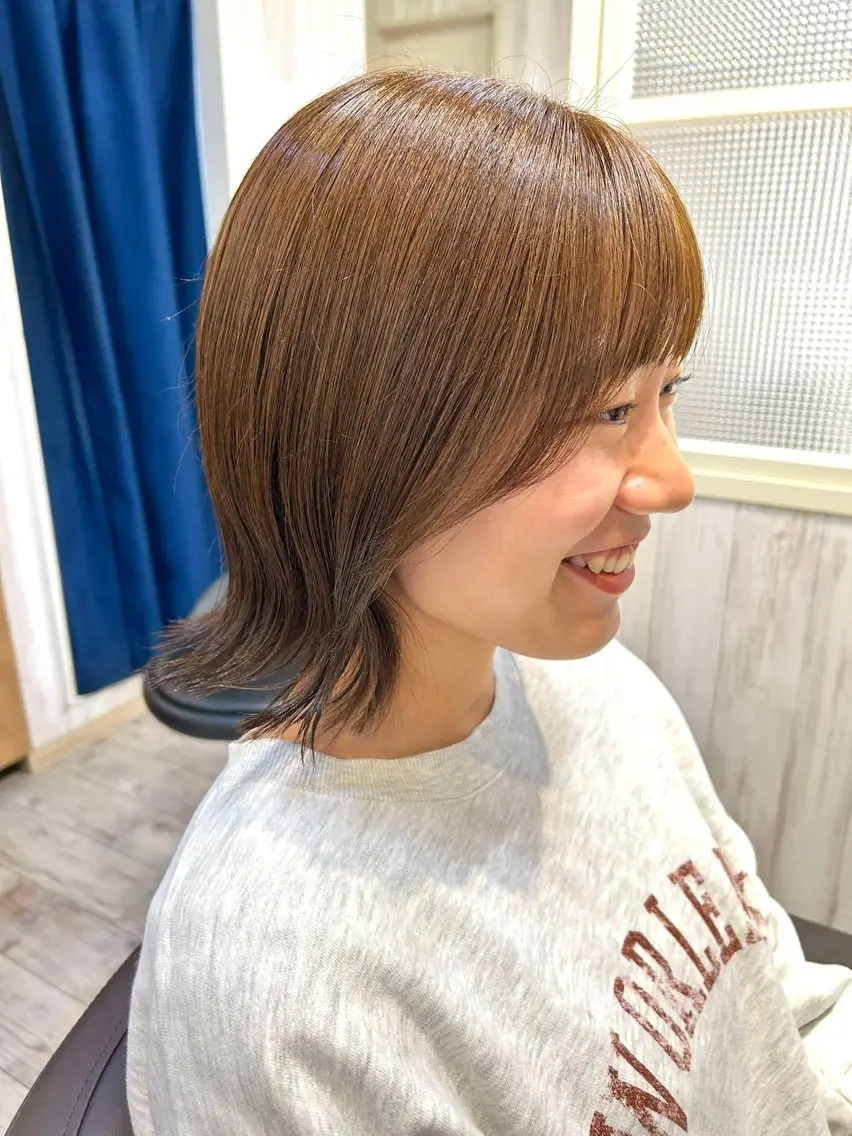 ミディアム カラー ヘアカラー トリートメント Fumika フミカのヘアスタイル