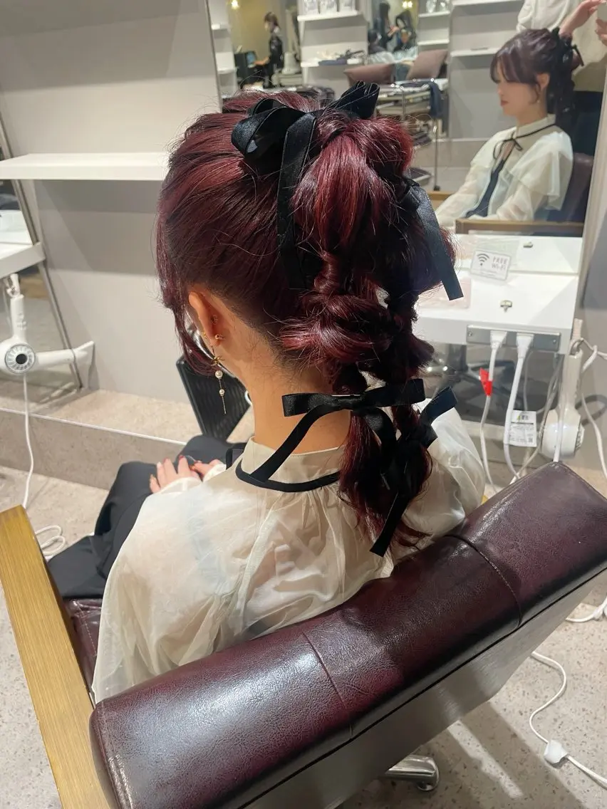 ヘアアレンジ ポニーテール 盛れる韓国ヘア / カワラギアユミのヘアスタイル
