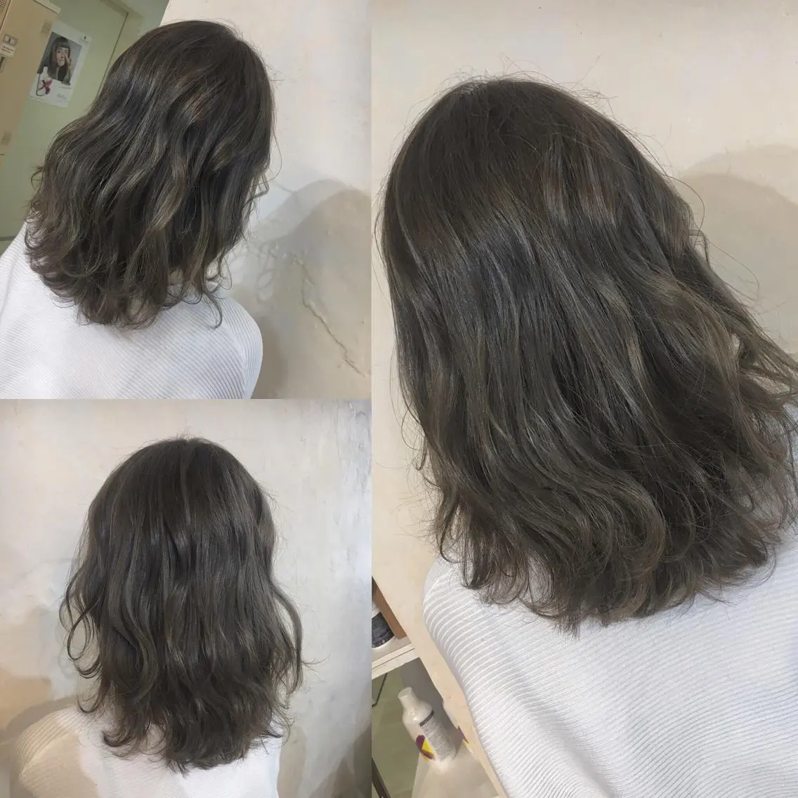 セミロング アッシュ 角床直哉 カラーカットNO 1のヘアスタイル