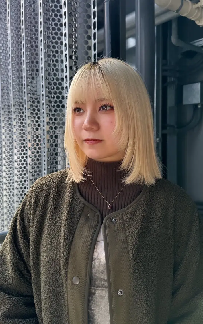 ミディアム カラー カット ヘアカラー 暖色カラー Ryokaのヘアスタイル
