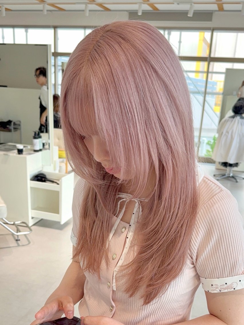 ロング ヘアカラー ブリーチなしカラー/ 艶カラー/キムラユイのヘアスタイル