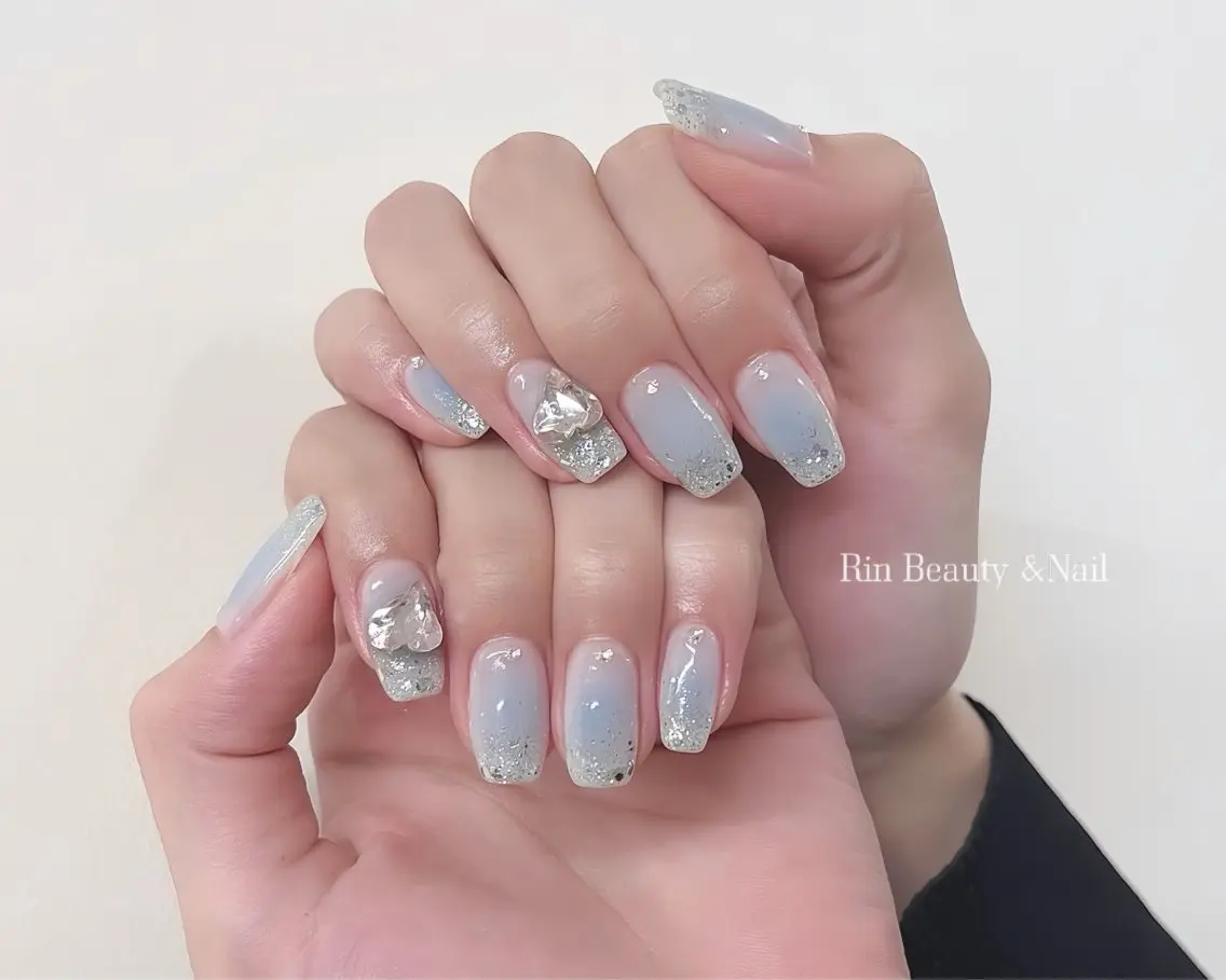 ネイル アートネイル フレンチネイル ジェルネイル 韓国ネイル ミラーネイル Rin Nail 新大久保店のネイルデザイン