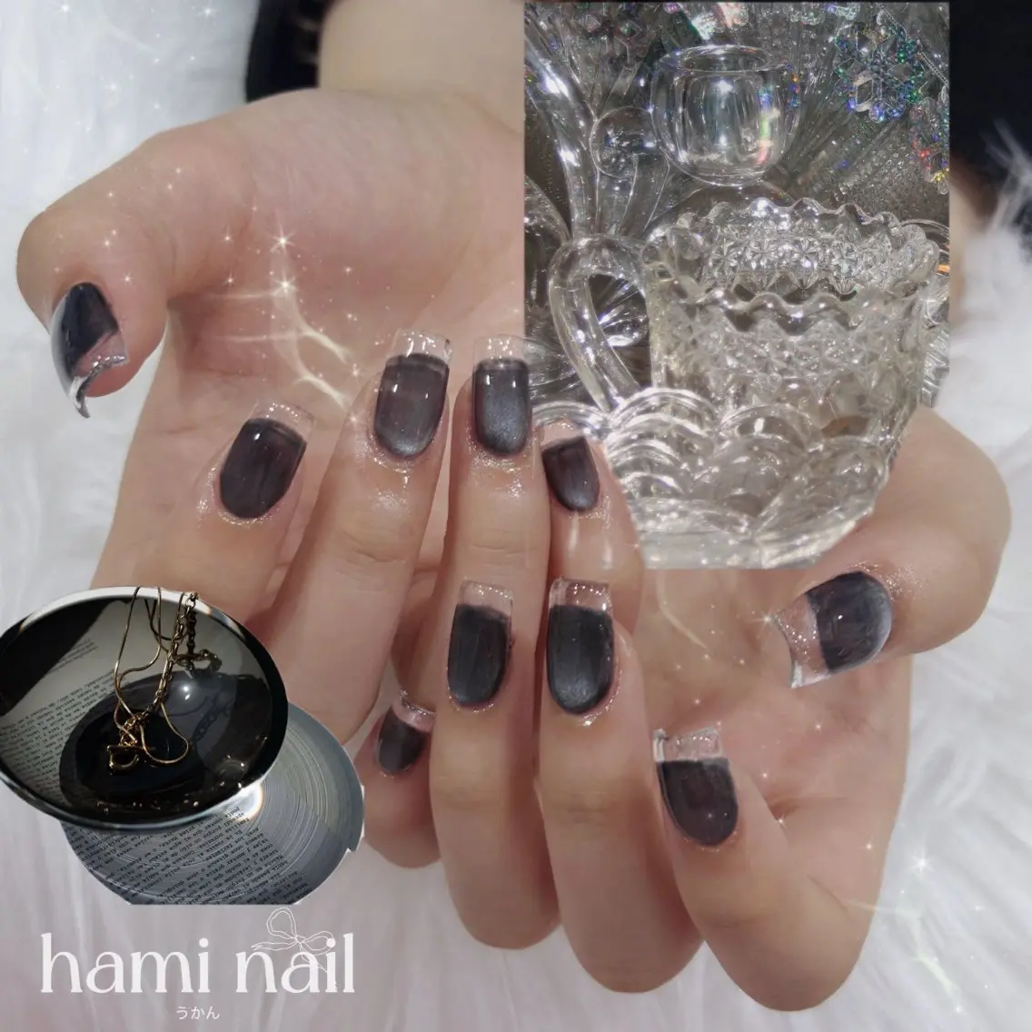 ネイル ハンドネイル ハンドケア 🎀うかん 🎀チップ長さ出しのネイルデザイン