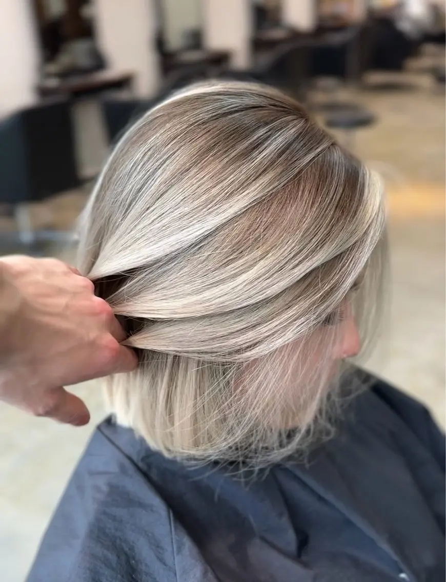 ミディアム カラー バレイヤージュ ボブ レイヤーカット 海外レイヤー/ボブ 海外Style優志のヘアスタイル