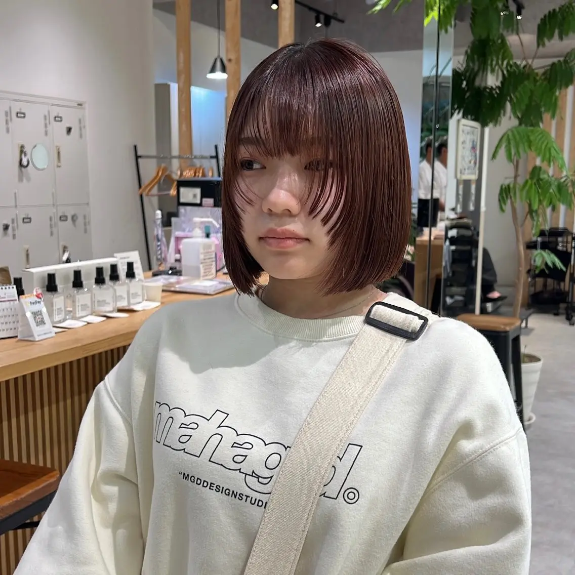 ショート ボブ 顔まわりレイヤー 顔周りカット レイヤーカット カット 透明感カラー/レイヤ ー/ MARIEのヘアスタイル