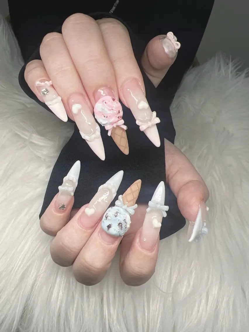 ネイル ハンドネイル Lee Nails チップ長さだし専門店のネイルデザイン