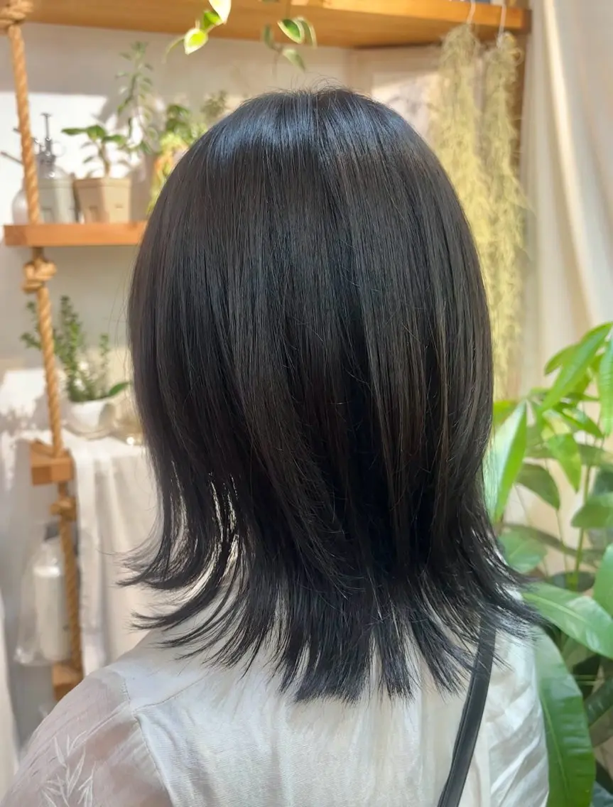 ミディアム カラー カット ヘアカラー カネコ ナナミのヘアスタイル