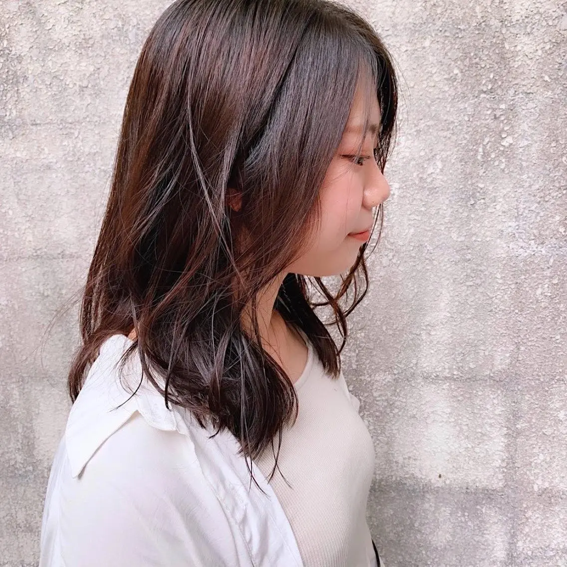 ミディアム カラー 中川 竜誠のヘアスタイル