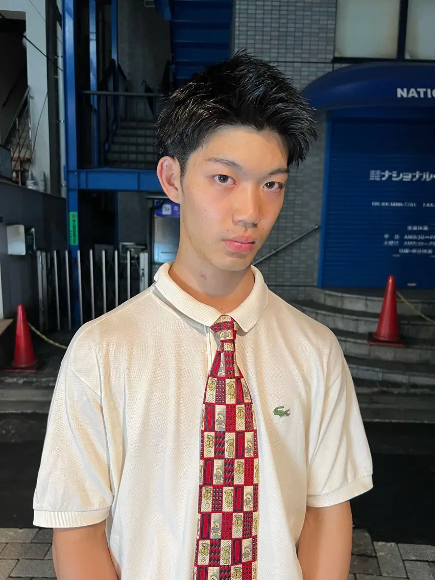 カラー パーマ ヘアアレンジ メンズ オールバック アップバング ビジネス コンマヘア メンズパーマ ショートヘア原宿 fifth コシのヘアスタイル