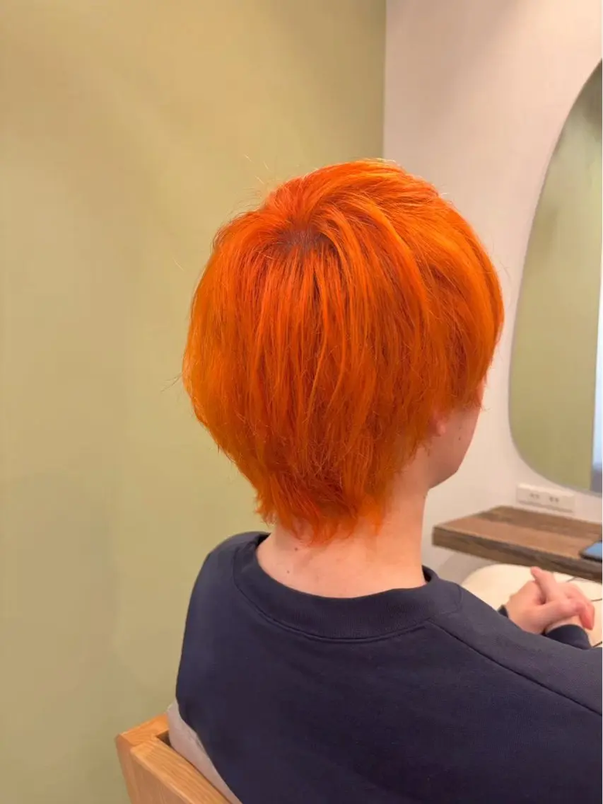 ショート カラー メンズ ヘアカラー トリートメント 池袋/艶カラー✖️ ☘️DEMURAのヘアスタイル