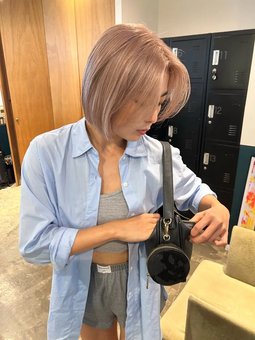 ショート カラー ベージュカラー ボブ カット ヘアカラー カラーリスト菅野 竜矢🌈のヘアスタイル