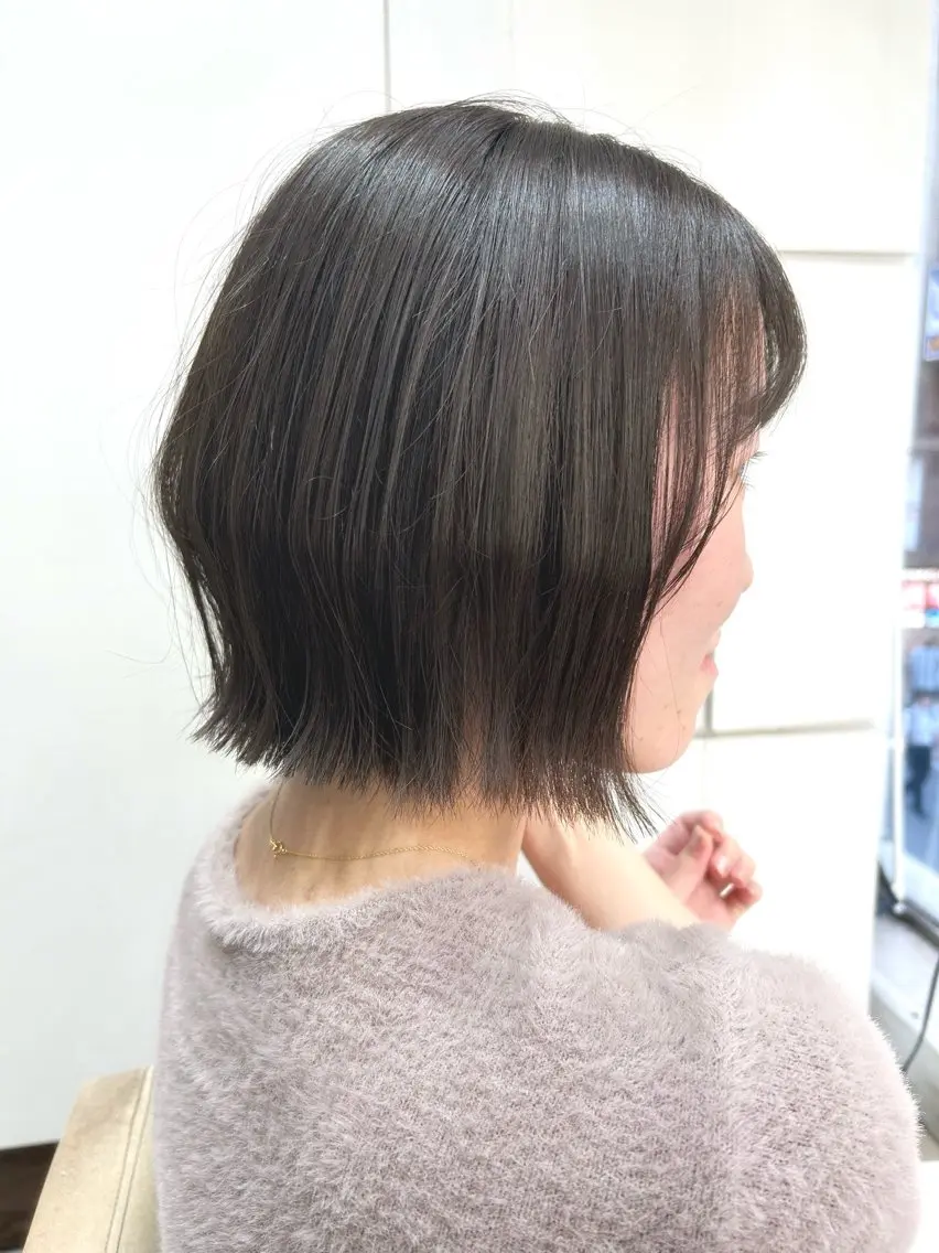 ショート カラー 似合わせボブ🫧 丸みショート藤本のヘアスタイル