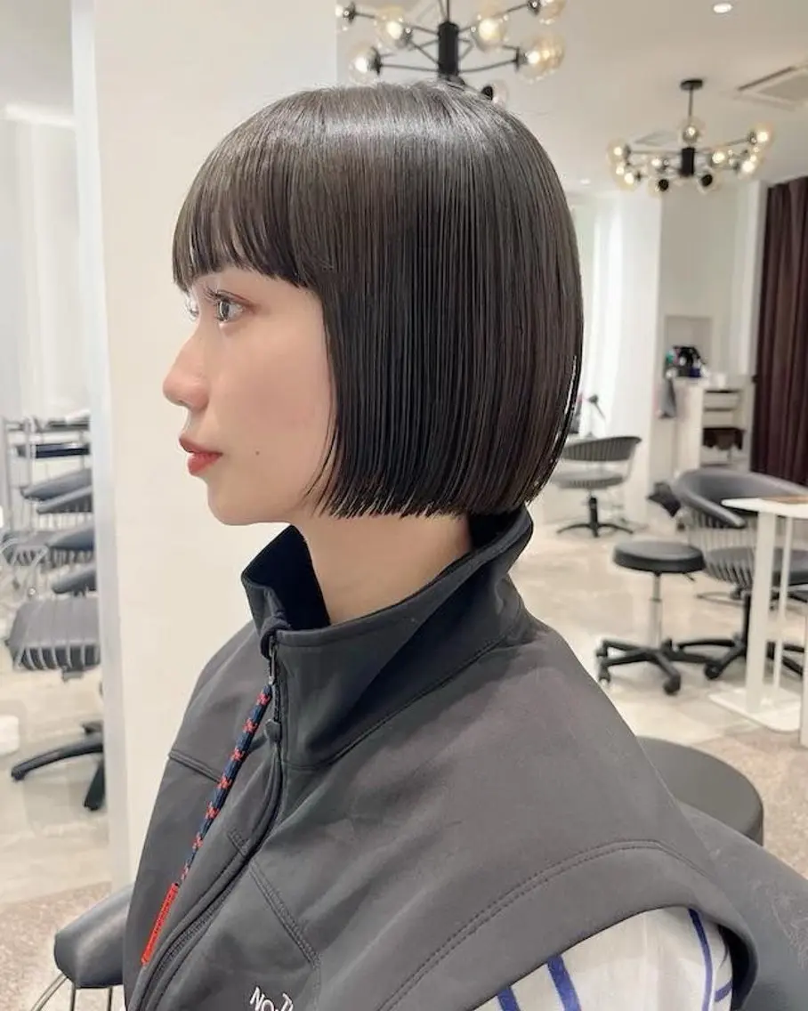 ショート カラー ヘアアレンジ ボブ指名1位/パツッ とボブ/似合わせのヘアスタイル