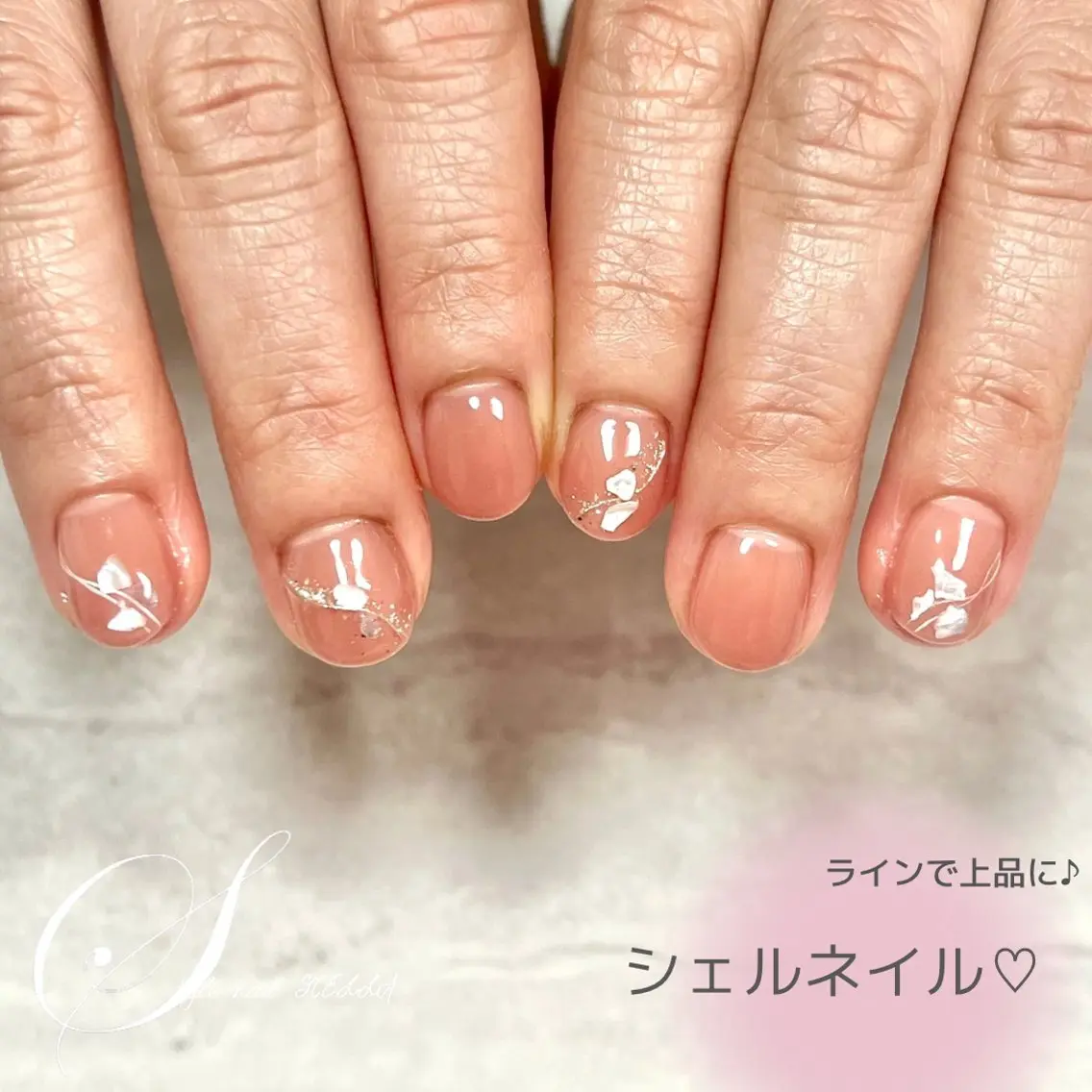 ネイル ミラーネイル ハンドネイル ステラ marikominoのネイルデザイン
