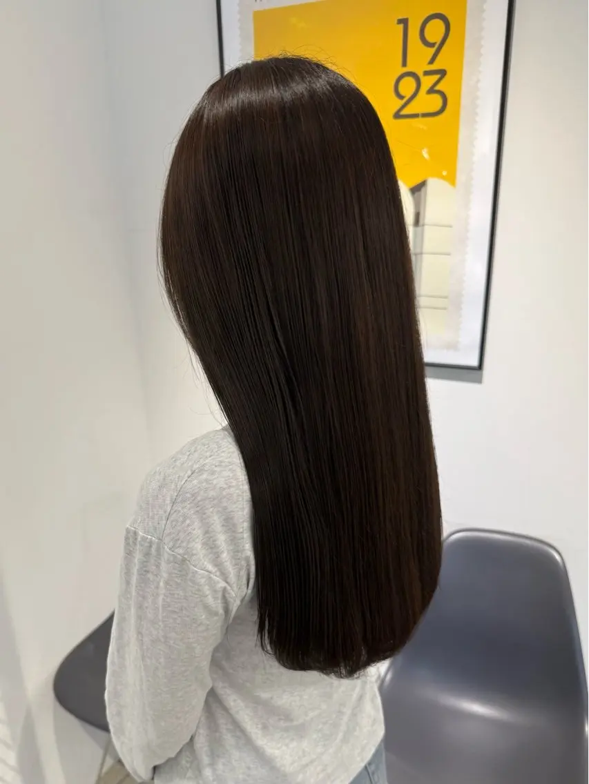 ロング 縮毛矯正 トリートメント 森岡 涼汰のヘアスタイル