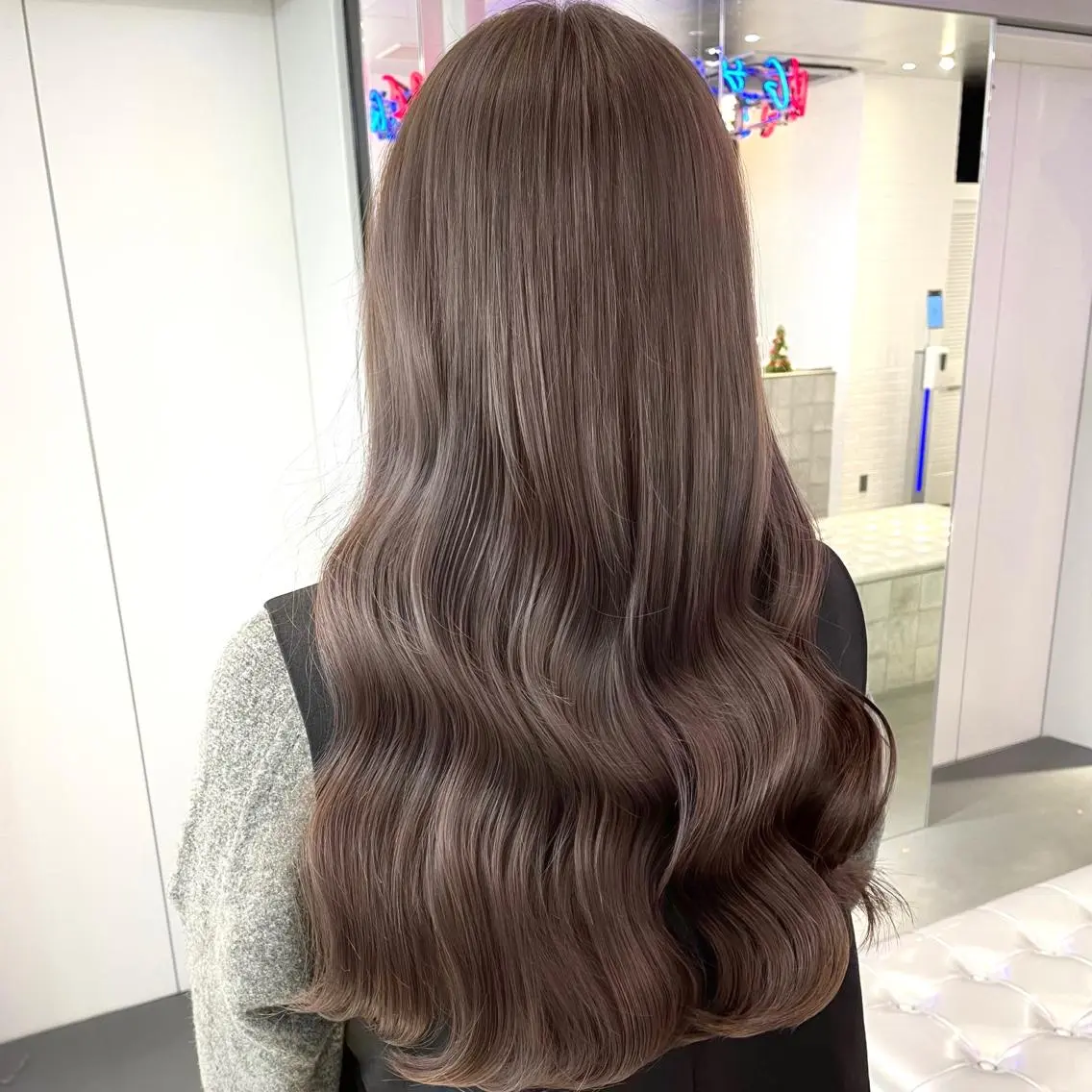 ロング カラー カット ヘアカラー レイヤー×グレージュ /ピンク🩷mioのヘアスタイル