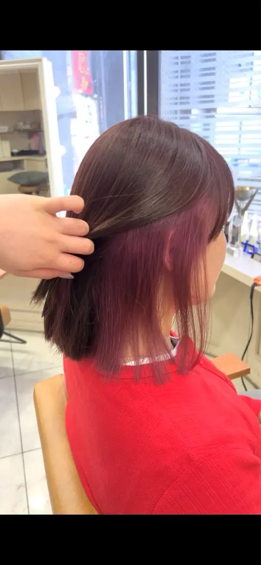 セミロング カラー ヘアカラー 髪質改善🫧艶カラー ✨エクステ🎀しゅりのヘアスタイル