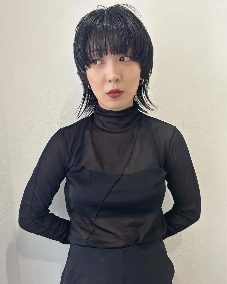 ミディアム カラー ウルフカット カット ヘアカラー トリートメント 村上雅人 ナチュラルモードのヘアスタイル