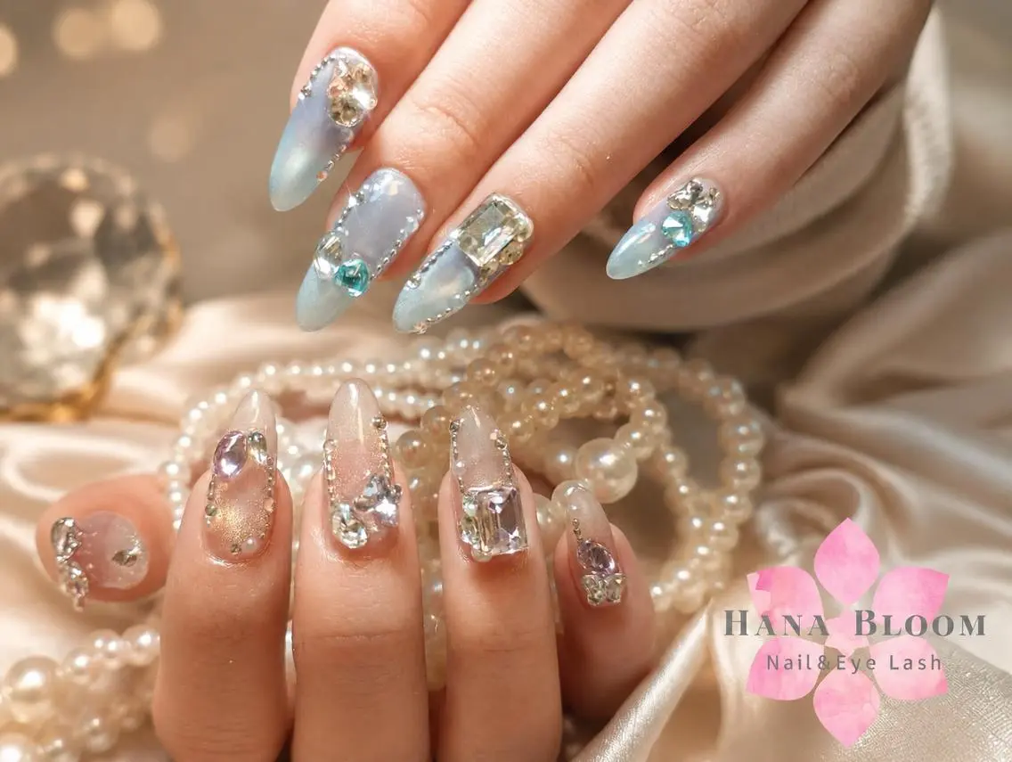 ネイル 長さ出し フットネイル 韓国ネイル マグネットネイル 持ち込み ハンドネイル ハンドケア Hana Bloom Nail 渋谷道玄坂のネイルデザイン