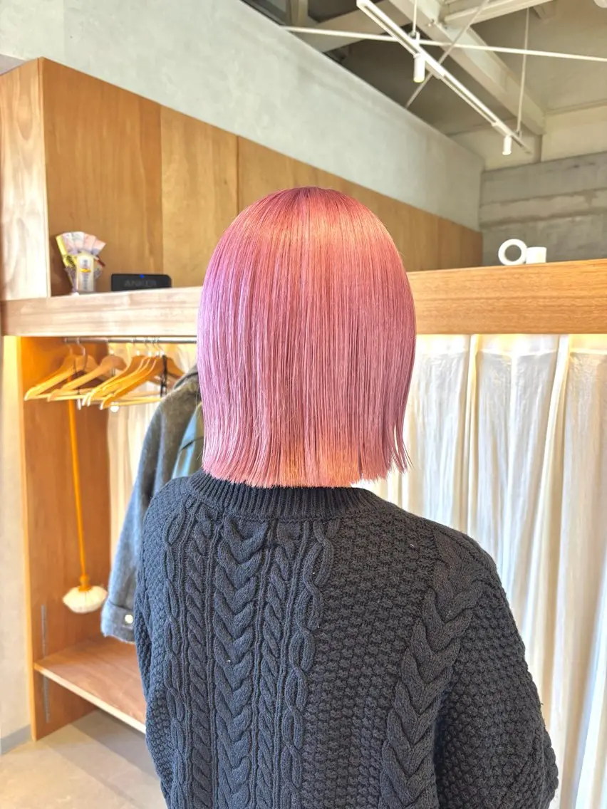 ミディアム カット ヘアカラー トリートメント manami / muku.のヘアスタイル