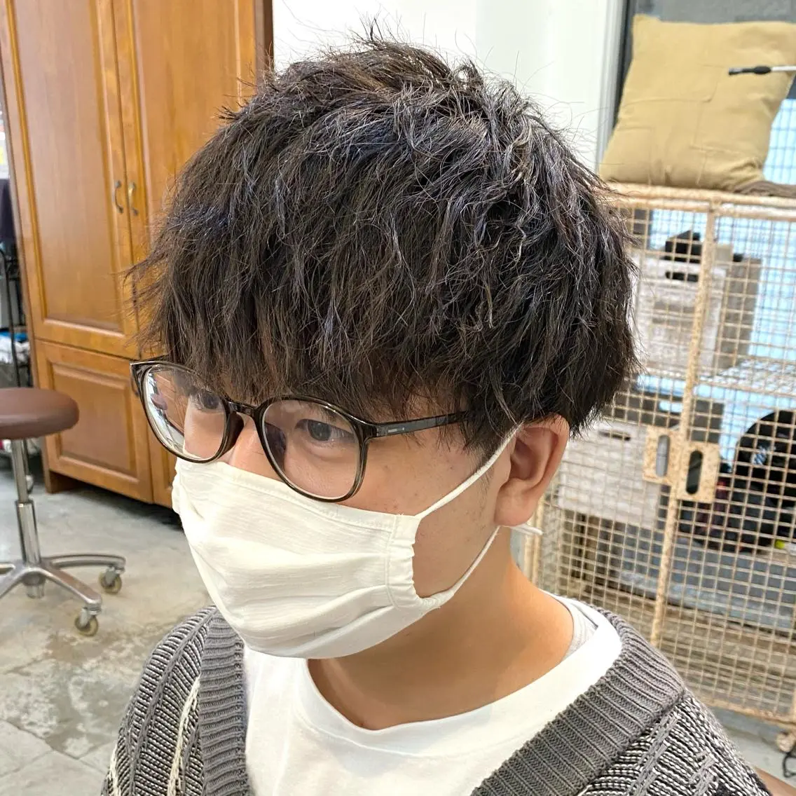 パーマ メンズ メンズパーマ メンズツイストパーマ ツイストパーマ カット パーマ メンズ専門/韓国風 ❤️🔥吉野あいかのヘアスタイル