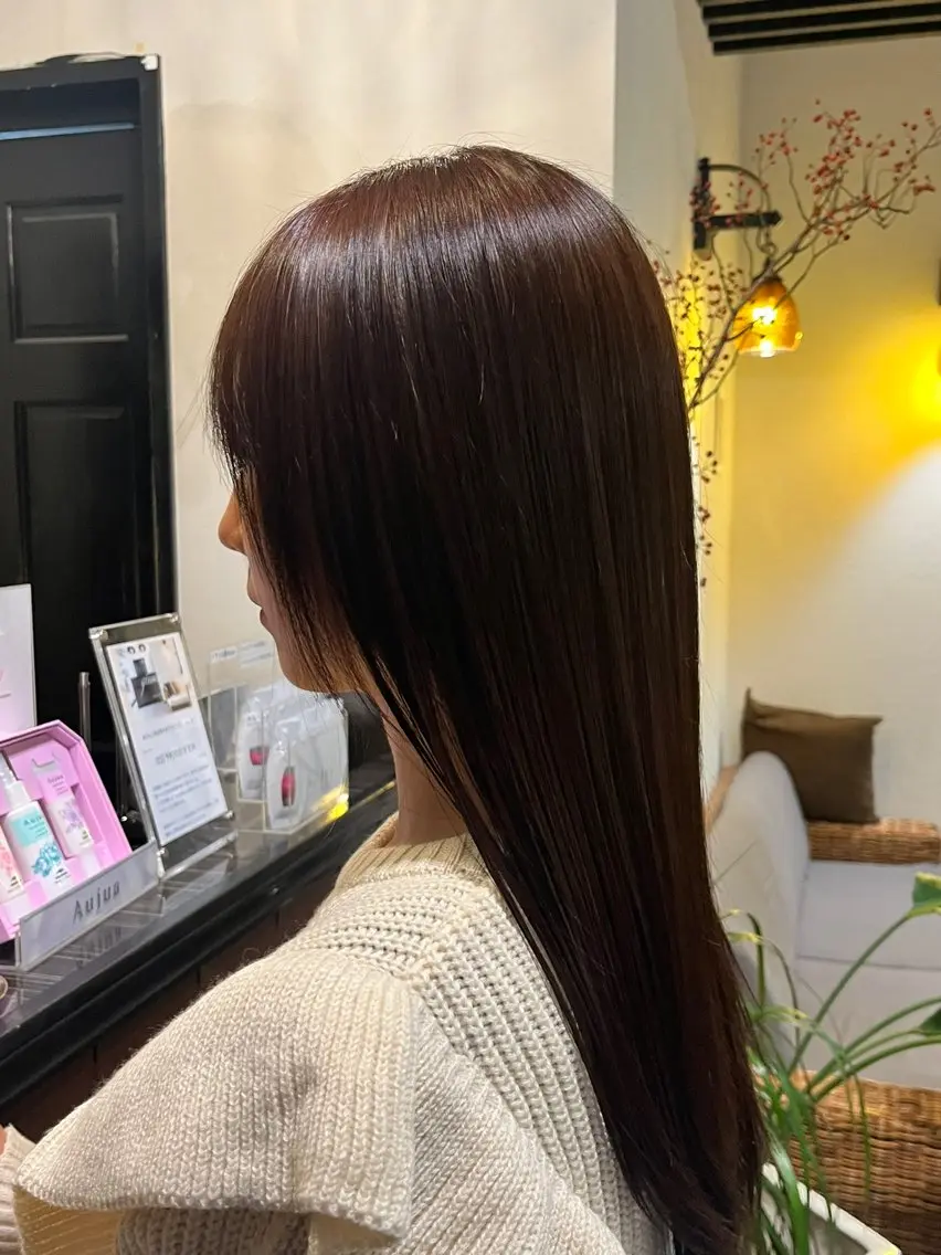 ロング カラー ブラウンカラー ダークブラウン 自由が丘/駅近/艶髪 /骨格補正/土屋優希のヘアスタイル