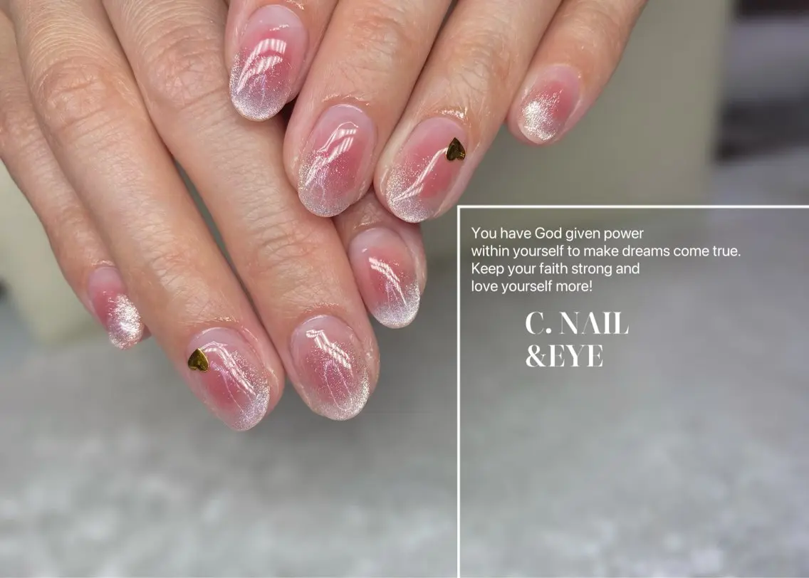 ネイル フラッシュネイル フットネイル ハート 氷ネイル・うるうるネイル キラキラネイル C.Nail &Eyeのネイルデザイン
