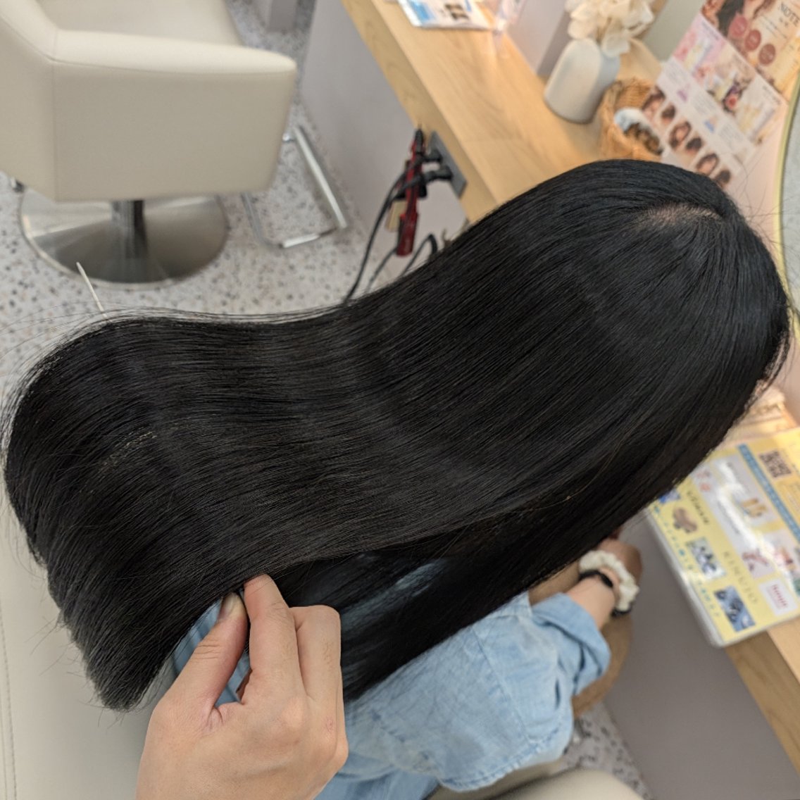 ロング 🌻 銀座水素ケア 🌻 只腰 花のヘアスタイル