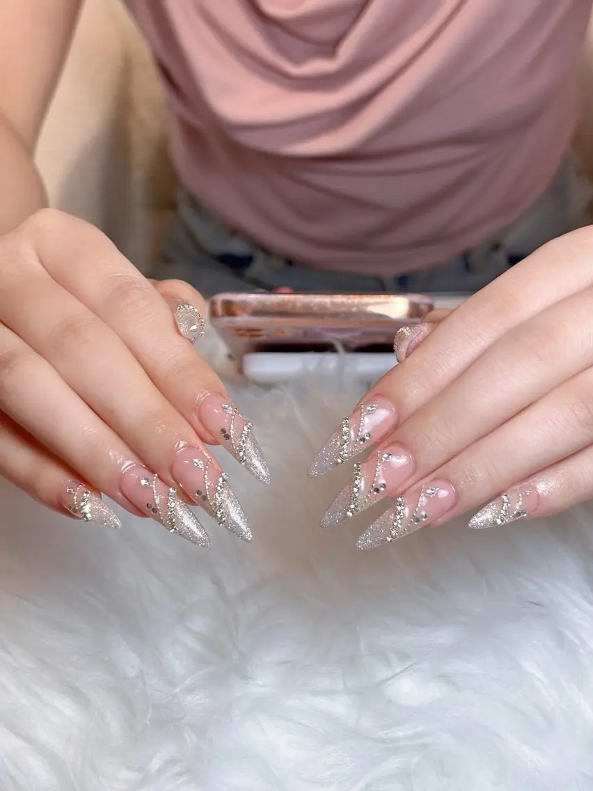 ネイル キラキラネイル 韓国ネイル マグネットネイル 夏ネイル ワンホンネイル ハンドネイル Sully Nail Labのネイルデザイン