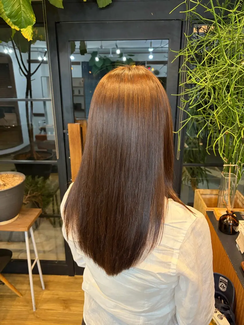 ロング 縮毛矯正 今野 有紗のヘアスタイル
