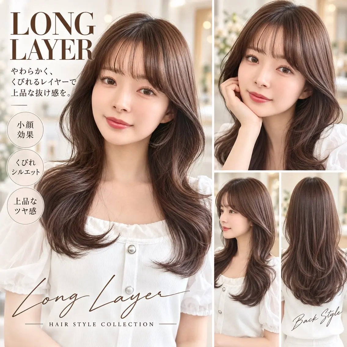 ミディアム カラー カット 縮毛矯正 トリートメント 🦋韓国風レイヤー/ 艶髪矯正🦋凛太郎のヘアスタイル