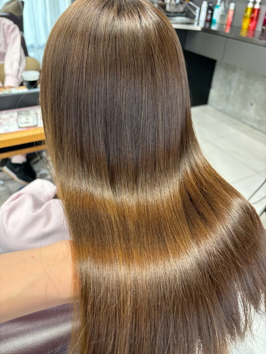 ロング カラー ベージュカラー 透明感カラー オリーブベージュ カット ヘアカラー トリートメント Miyu🎀レイヤー /透明感カラー🪽のヘアスタイル