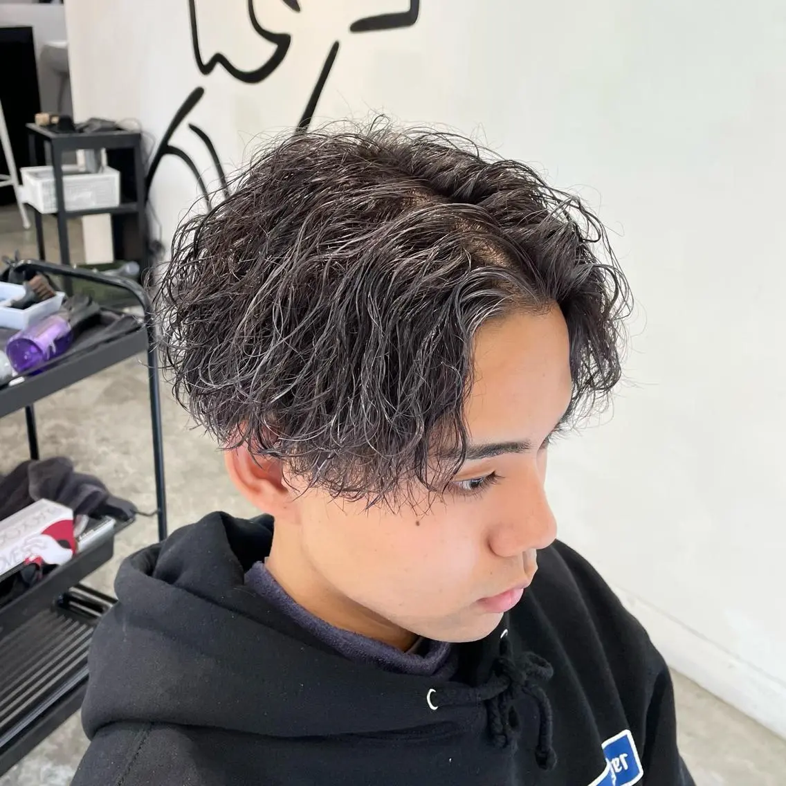 ショート カラー パーマ メンズ メンズハイライト ハイライトカラー ハイライト カット ヘアカラー パーマ メンズ特化美容師/ 藤戸 椋のヘアスタイル